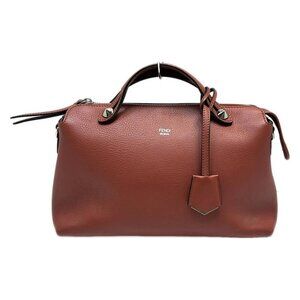 FENDI By The Way Red Brown Leather - Handbag 645-082925